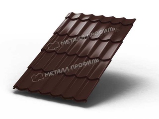 Металлочерепица Металл-Профиль Ламонтерра XL 0,5 PURETAN® RR 32 Темно-коричневый 0 - в «Монолит-Металлопрокат».